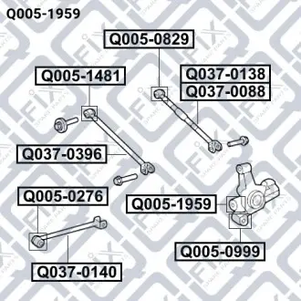 Сайлентблок задней цапфы Q-fix Q005-1959