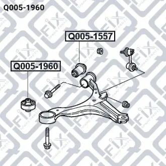 Сайлентблок переднего рычага (передний) Q-fix Q005-1960