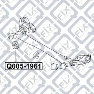 Сайлентблок задньої балки Q-fix Q005-1961