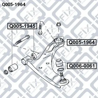 Сайлентблок задний переднего рычага Q-fix Q005-1964