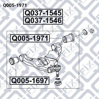 Сайлентблок переднього нижнього важеля Q-fix Q005-1971