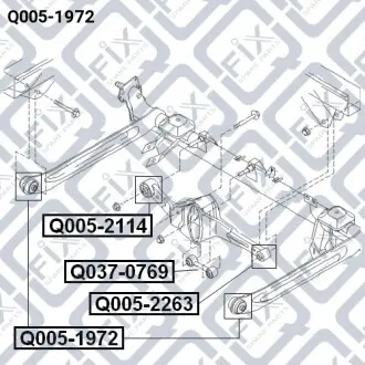 Сайлентблок задней балки Q-fix Q005-1972