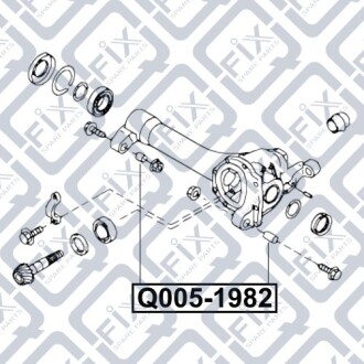 Сайлентблок подушки дифференциала Q-fix Q005-1982