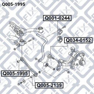 Сайлентблок задньої поперечної тяги Q-fix Q005-1995