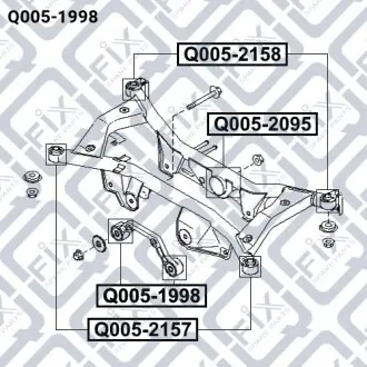 Сайлентблок подушки дифференциала Q-fix Q005-1998