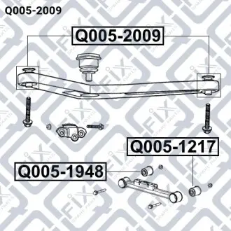 Сайлентблок заднего верхнего рычага Q-fix Q005-2009