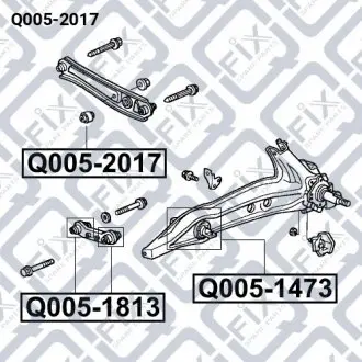 Сайлентблок рычага задний Q-fix Q005-2017