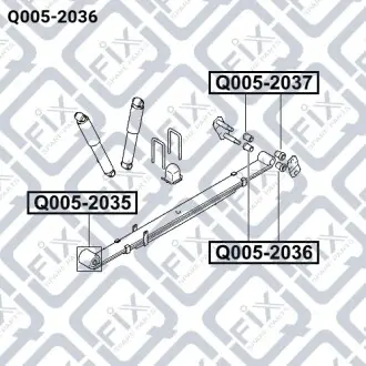 Втулка задней рессоры Q-fix Q005-2036