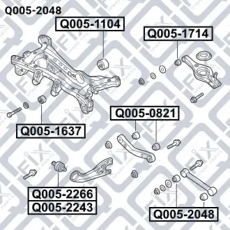 Сайлентблок заднього поперечного важеля Q-fix Q005-2048