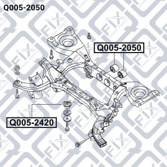 Сайлентблок заднего дифференциала Q-fix Q005-2050