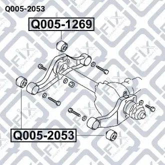 Сайлентблок подушки дифференциала Q-fix Q005-2053