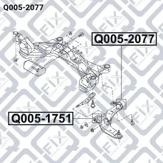 Сайлентблок задній переднього важеля Q-fix Q005-2077