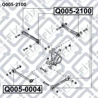 Сайлентблок задней тяги Q-fix Q005-2100