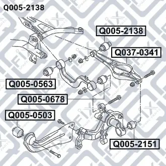 Сайлентблок задней тяги Q-fix Q005-2138