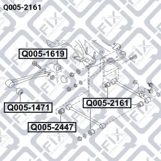 Сайлентблок заднього поперечного важеля Q-fix Q005-2161