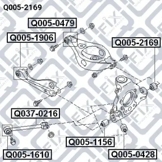 Сайлентблок задней цапфы Q-fix Q005-2169
