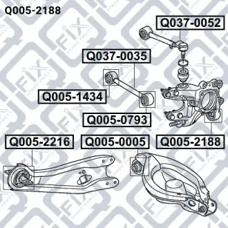 Сайлентблок задней цапфы Q-fix Q005-2188