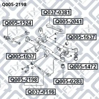 Сайлентблок задней цапфы Q-fix Q005-2198