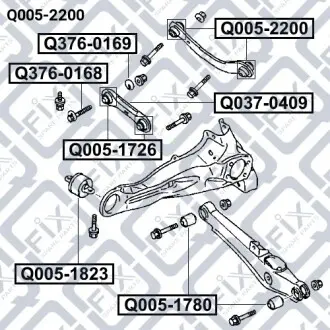 Сайлентблок задней тяги Q-fix Q005-2200