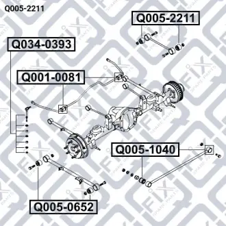 Сайлентблок задньої тяги Q-fix Q005-2211