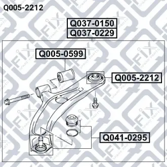 Сайлентблок задний переднего рычага Q-fix Q005-2212