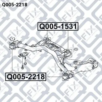 Сайлентблок задней балки Q-fix Q005-2218