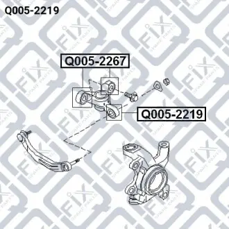 Сайлентблок поворотного кулака Q-fix Q005-2219