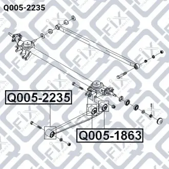 Сайлентблок заднего продольного рычага Q-fix Q005-2235