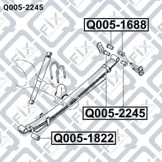 Втулка задней рессоры (нижняя) Q-fix Q005-2245