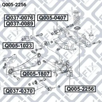 Сайлентблок задней цапфы Q-fix Q005-2256