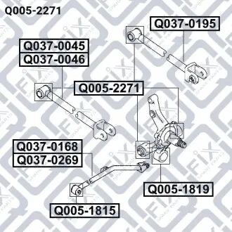 Сайлентблок задньої цапфи Q-fix Q005-2271