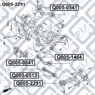 Сайлентблок заднего продольного рычага Q-fix Q005-2291