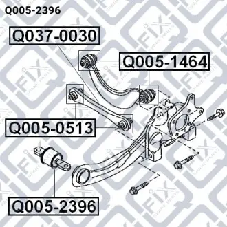 Сайлентблок задней подвески Q-fix Q005-2396