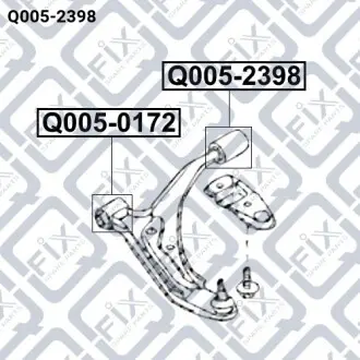 Сайлентблок задний переднего рычага Q-fix Q005-2398
