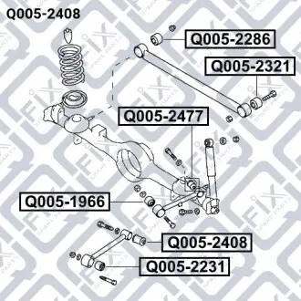 Сайлентблок задней нижней продольной тяги Q-fix Q005-2408