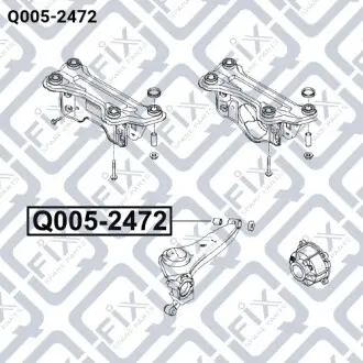 Сайлентблок рычага задний Q-fix Q005-2472