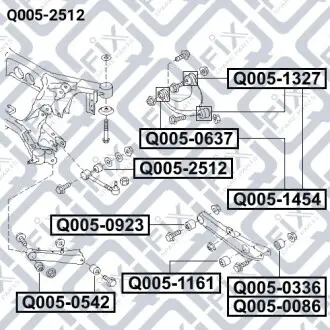 Сайлентблок задней поперечной тяги Q-fix Q005-2512
