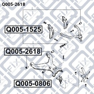 Сайлентблок переднего нижнего рычага Q-fix Q005-2618