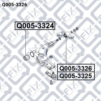 Сайлентблок важеля правий Q-fix Q005-3326