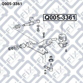 Сайлентблок нижнього важеля (задній) Q-fix Q005-3361