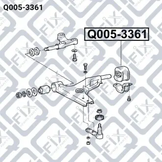 Сайлентблок нижнего рычага (задний) Q-fix Q005-3361