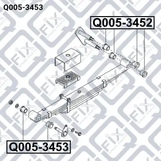 Сайлентблок переднего нижнего рычага Q-fix Q005-3453