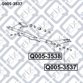 Сайлентблок важеля задньої балки Q-fix Q005-3537