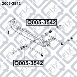 Сайлентблок рычага задний Q-fix Q005-3542