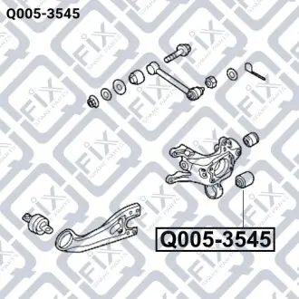 Сайлентблок заднього важеля Q-fix Q005-3545