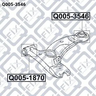 Сайлентблок задний переднего рычага Q-fix Q005-3546