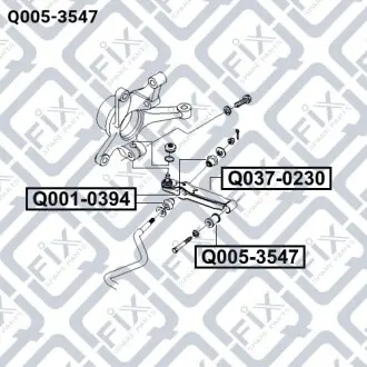 Сайлентблок задний переднего рычага Q-fix Q005-3547