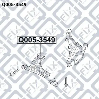 Сайлентблок нижнего рычага (задний) Q-fix Q005-3549