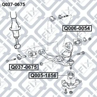 Сайлентблок заднего продольного рычага Q-fix Q005-3564