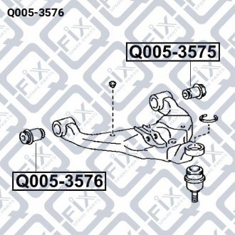 САЙЛЕНТБЛОК ПЕРЕДНІЙ ПЕРЕДНЬОГО НИЖНЬОГО РИЧАГА Q-fix Q005-3576